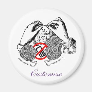 Imán El teléfono está en Knit Thunder_Cove