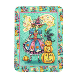 IMÁN EL TESTIGO DE FIESTA ROSA ES MÁGICO HALLOWEB, GATO