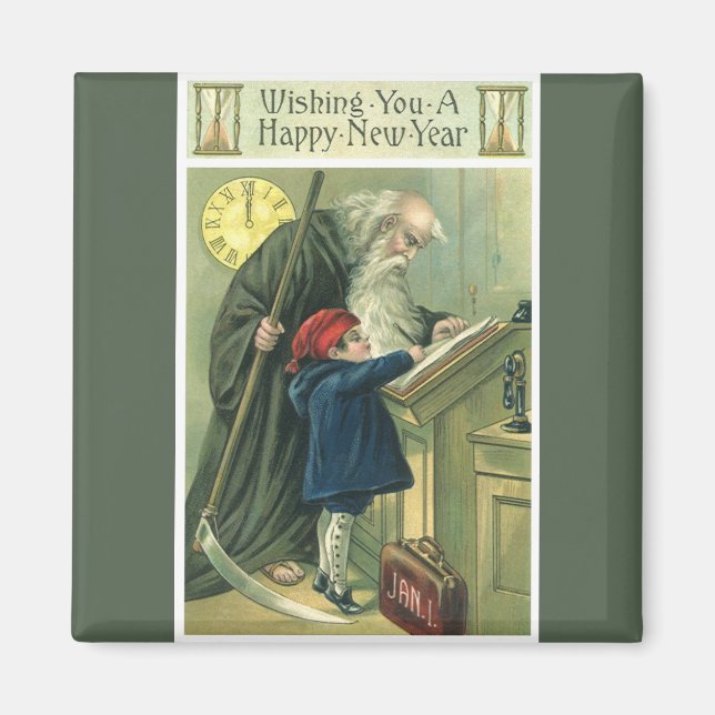 Imán El tiempo del padre te desea un feliz año nuevo (Frente)