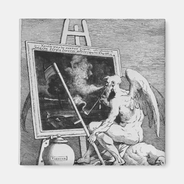 Imán El tiempo fumando una foto, 1761 (Frente)