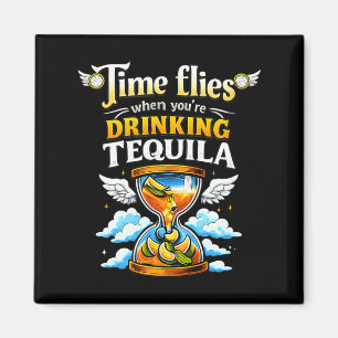 Imán El tiempo vuela cuando bebes tripulación de fiesta