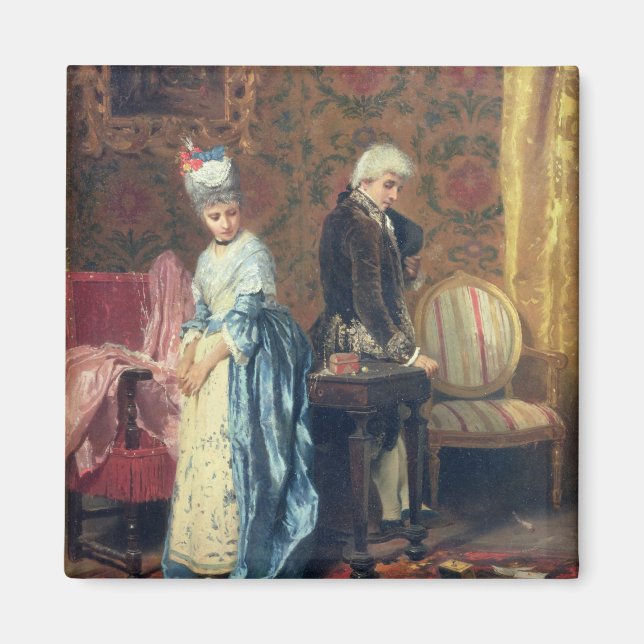 Imán El tiff de los amantes, 1872 (aceite en el panel) (Frente)