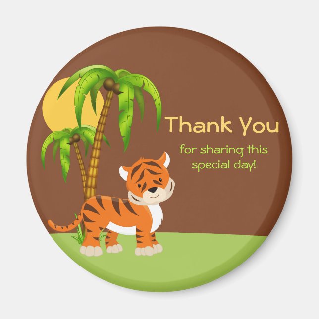 Imán El tigre bebé lindo gracias a Magnet (Frente)