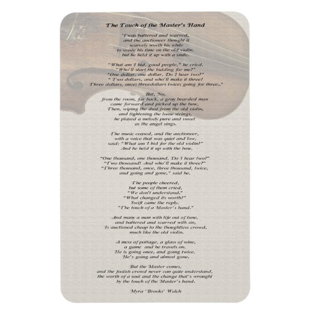 Imán El toque de la mano del maestro (Vertical)