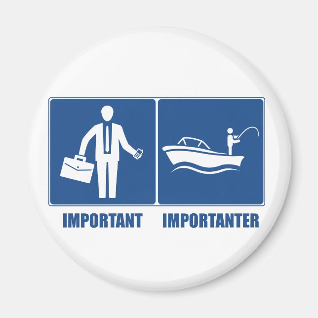 Imán El Trabajo Es Importante, La Pesca Es Importante (Frente)