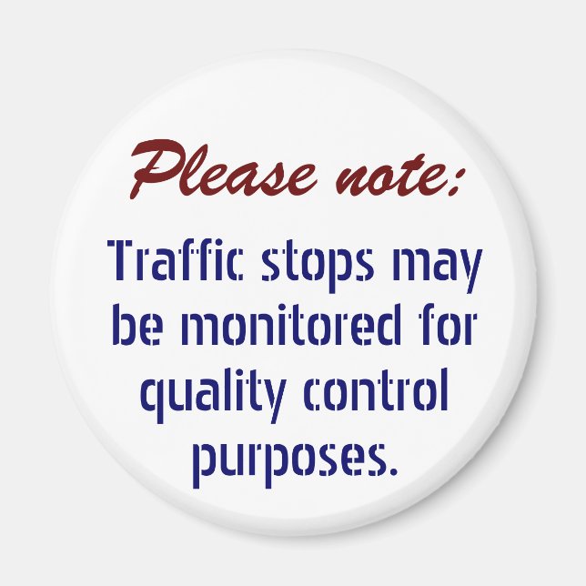 Imán El tráfico se detiene tal vez vigilado. ... ... (Frente)