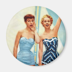 Imán ¡El traje de baño retro de las mujeres 60s del