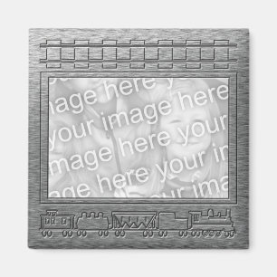 Imán El tren grabó en relieve