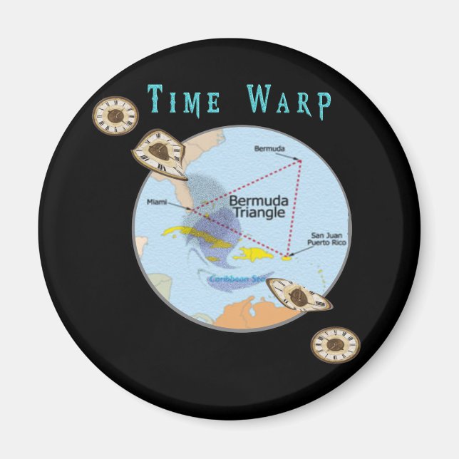 Imán El triángulo de las Bermudas degrada el tiempo (Frente)