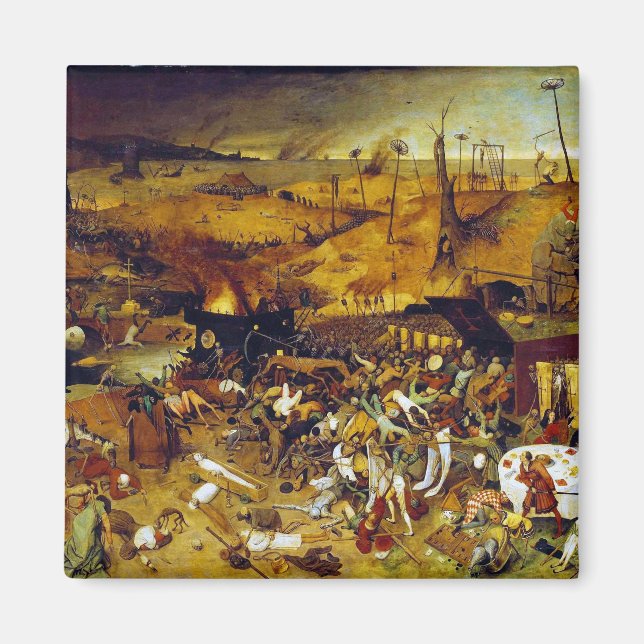 Imán El triunfo de la muerte de Pieter Bruegel, el anci (Frente)