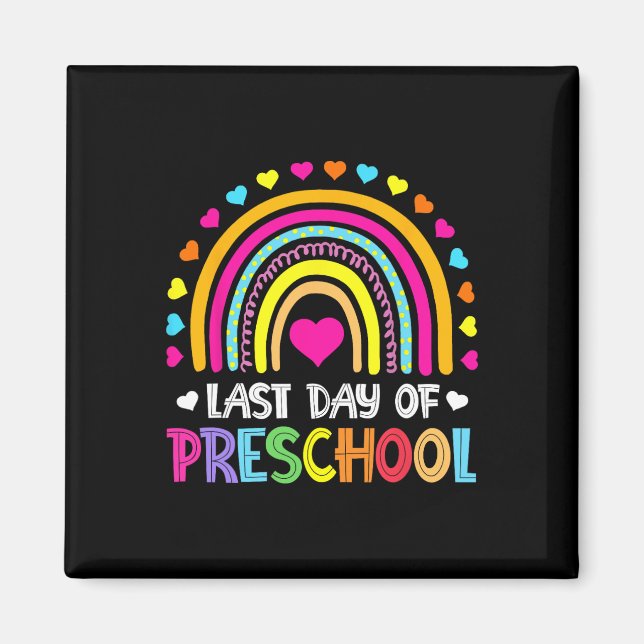 Imán El Último Día De La Escuela De Preescolar Graduaci (Frente)