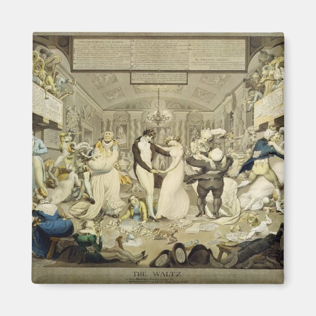 Imán El vals (grabado de colores) (Frente)