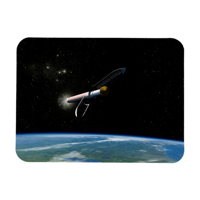Imán El Vehículo De Lanzamiento Atlas V541 En Órbita. (Horizontal)