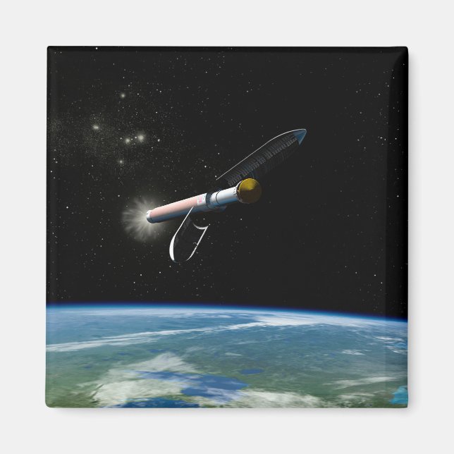 Imán El Vehículo De Lanzamiento Atlas V541 En Órbita. (Frente)