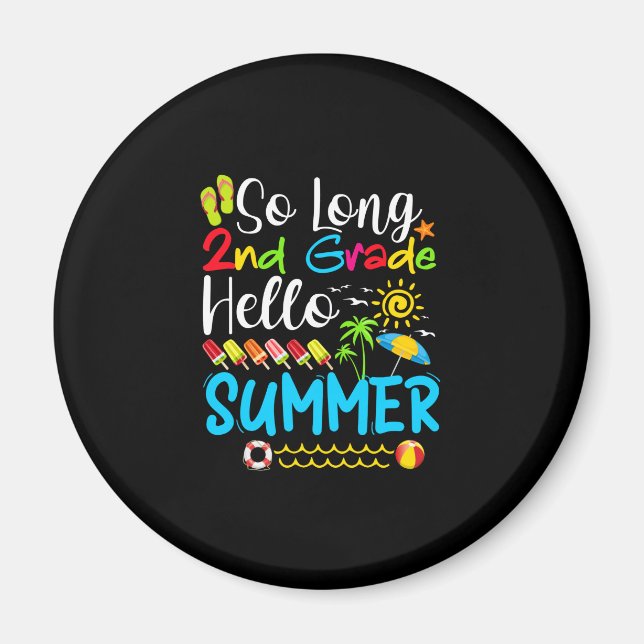 Imán El Verano De 2° Grado Saluda El Día Pasado De La E (Frente)