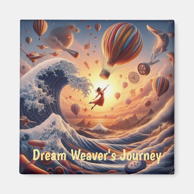 Imán El viaje de Dream Weaver: globos de aire caliente (Frente)