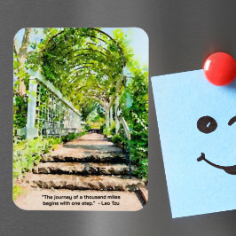 Imán El viaje de mil millas comienza con un paso