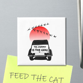 Imán El viaje es el objetivo Sunset - viejo temporizado