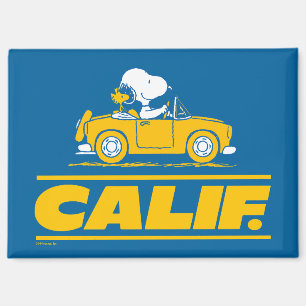 Imán El viaje por carretera de Snoopy y Woodstock a Cal