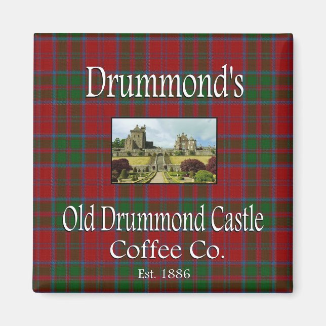 Imán El viejo Castillo de Drummond, Coffee Co. Magnet (Frente)