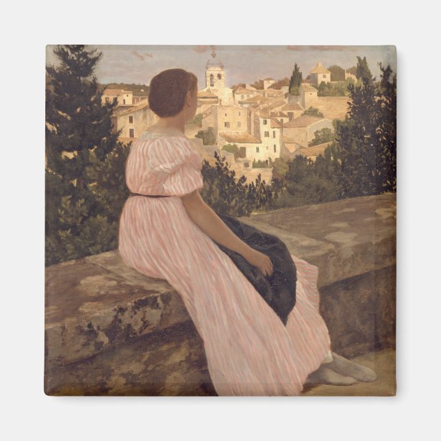 Imán El Viejo Jean Frederic Bazille El Vestido Rosa (Frente)