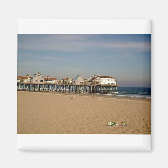 Imán El viejo muelle de Orchard Beach (Frente)