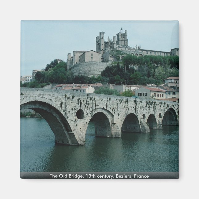 Imán El viejo puente, siglo XIII, Béziers, Francia (Frente)