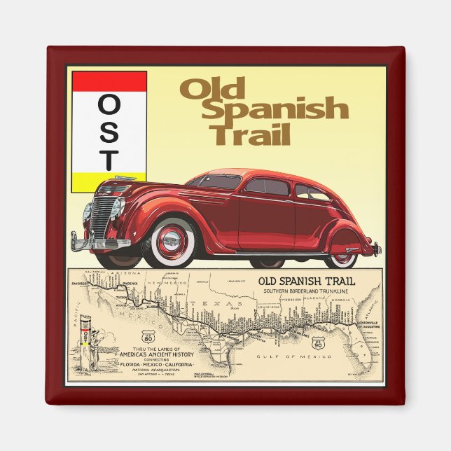 Imán El Viejo Sendero Español - Histórico Camino Automá (Frente)