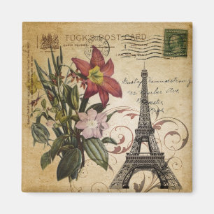 Imán el vintage moderno scripts la torre Eiffel de