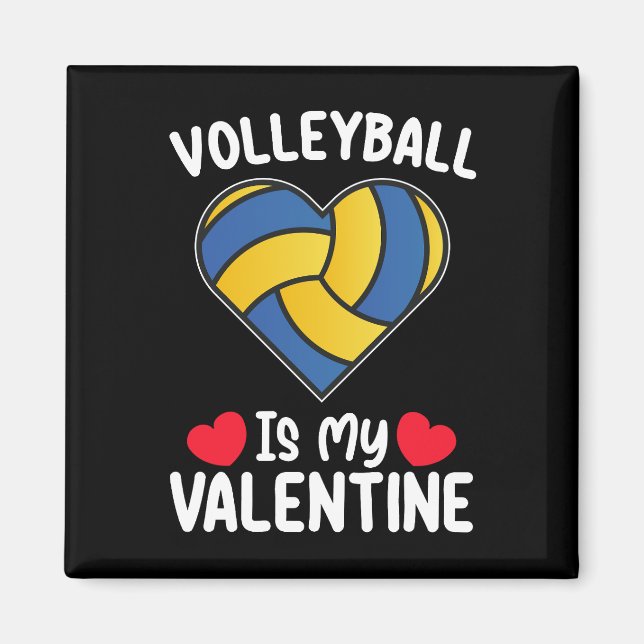 Imán El voleibol es mi deporte de San Valentín (Frente)