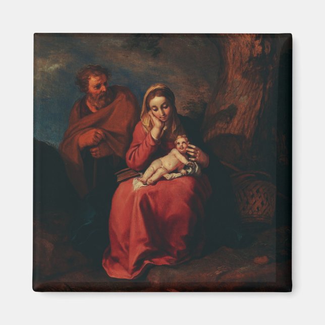 Imán El vuelo a Egipto por Abraham Bloemaert  (Frente)