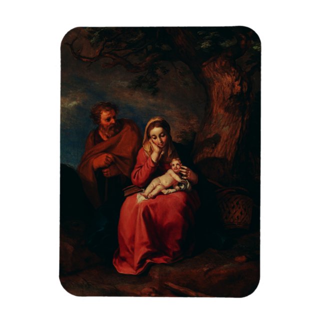 Imán El vuelo a Egipto por Abraham Bloemaert  (Vertical)