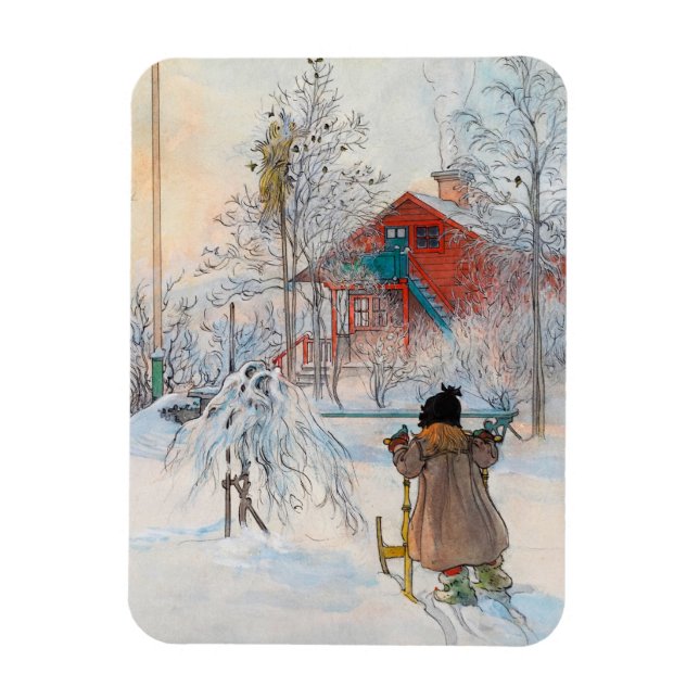 Imán El yard y el lavadero de Carl Larsson (Vertical)