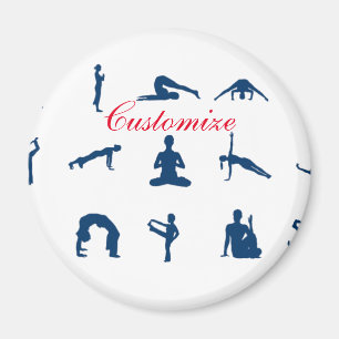 Imán El yoga de Silhouette es pasaporte Thunder_Cove