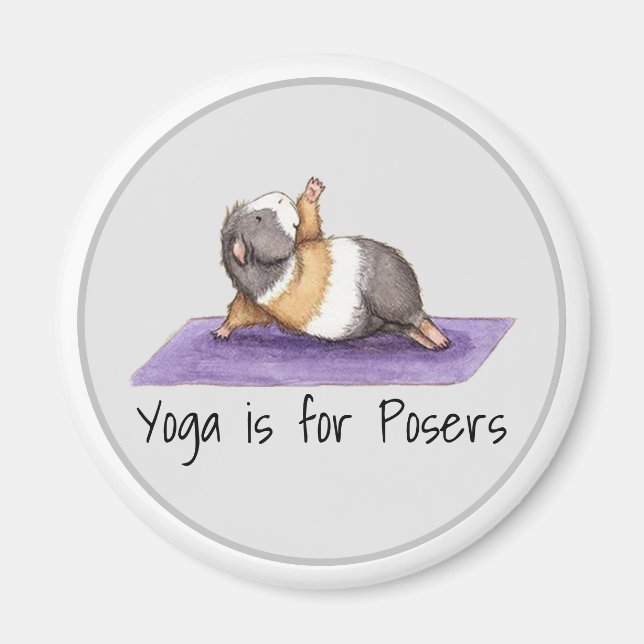 Imán El yoga es para los cerdos cómicos de Posers (Frente)