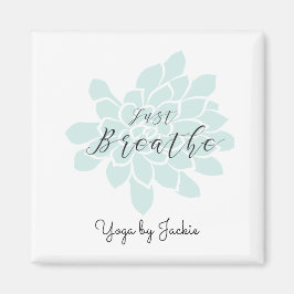 Imán El Yoga Verde Respira la Flora Blanca