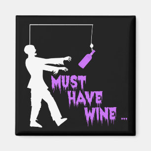 Imán El zombi debe comer vino