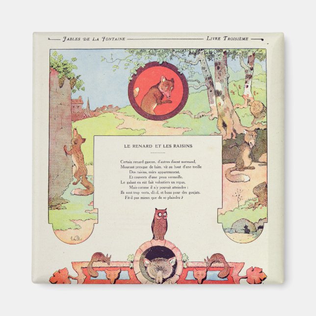 Imán El zorro y las uvas (Frente)