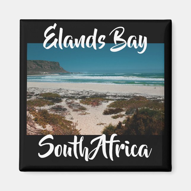 Imán Elands Bay South Africa Ocean Beach View Magnet (Frente)