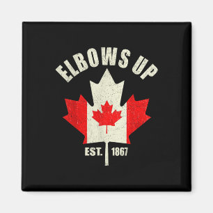 Imán Elbows Up Canada Est 1867 Orgulloso Ca canadiense 