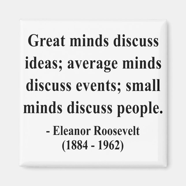 Imán Eleanor Roosevelt Cita 5a (Frente)