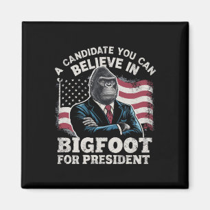 Imán Elección 2024 Divertido Voto Sasquatch EE. UU.