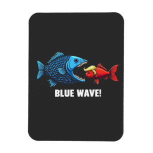 Imán Elección de peces Blue Wave Kamala Harris Walz