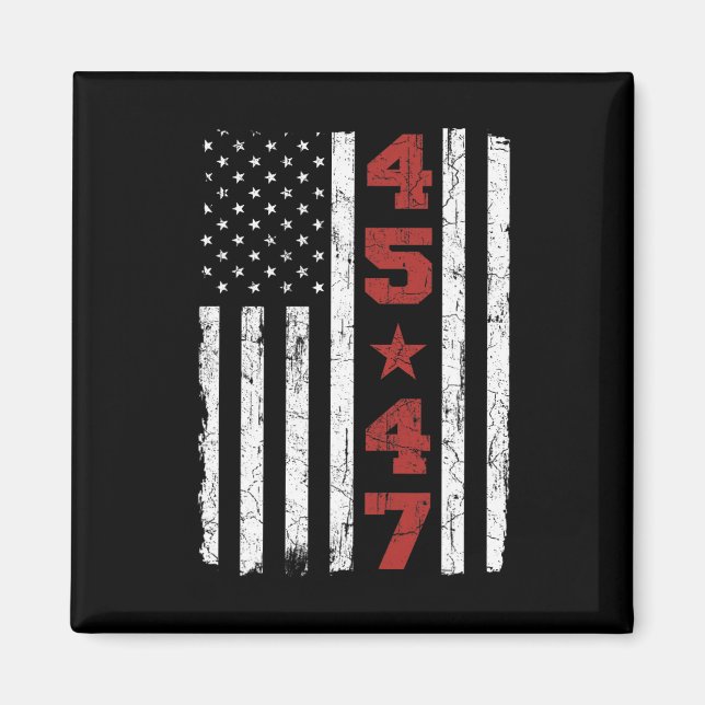 Imán Elección presidencial de Trump con bandera norteam (Frente)