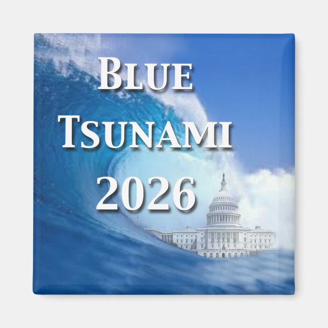 Imán Elección Tsunami Azul 2026 (Frente)