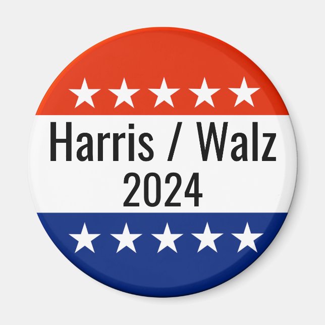 Imán Elecciones Harris Walz 2024 (Frente)