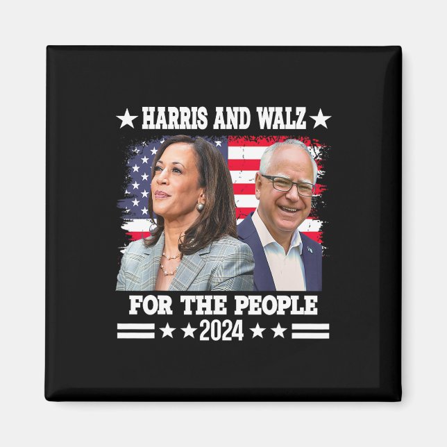 Imán Elecciones Walz 2024 Kamala Harris Tim Waltz (Frente)