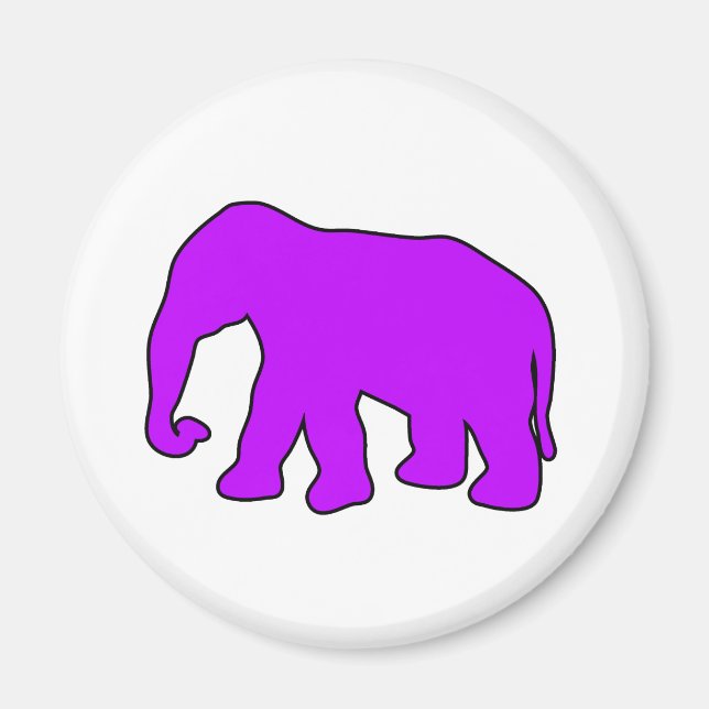 Imán Elefante africano, silueta, marfil, dumbo (Frente)