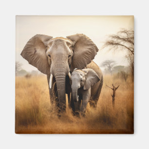 Imán Elefante Animal Wild Beauty Freedom Wilderness Art