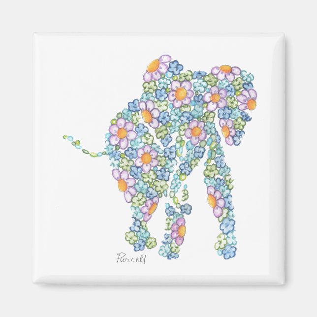 Imán Elefante Azul (Frente)